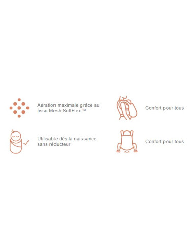 Porte-Bébé Adapt Mesh SoftFlex - Beige