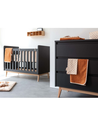 Lit bébé Pericles 70x140 - Pure Black