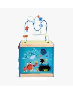 Cube d'activités en bois -...