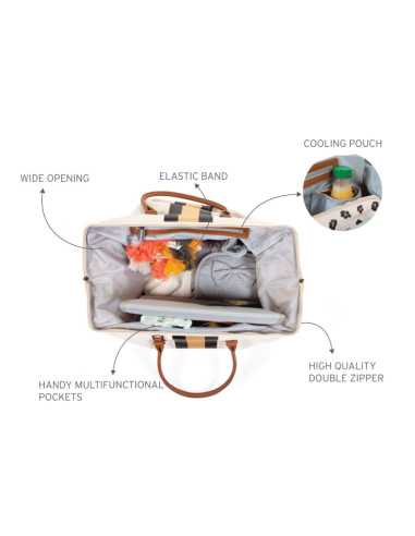 Sac à langer Mommy Bag - Ecru Rayures...