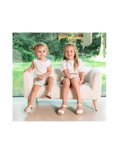 Banc pour enfants - Teddy Blanc