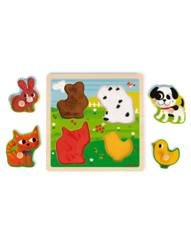 Puzzle tactile - Mes premiers animaux