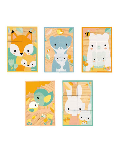 Puzzle 6 cubes en Bois - Pure