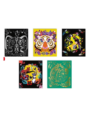 Kit Créatif - Scratch Art Animaux du...