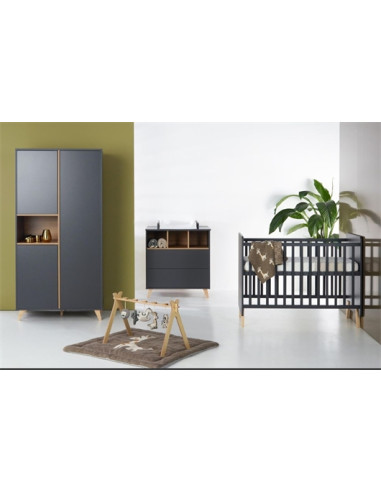 Garde-robe 3 portes - Loft Anthracite