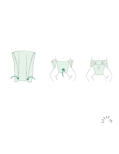 Lot de 5 langes prépliés en coton - S...