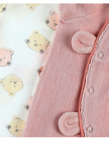 Lot de 2 pyjamas dors-bien velours -...