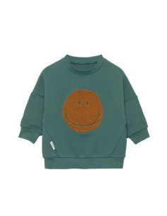 Sweat GOTS SMILE vert - 1/2ans