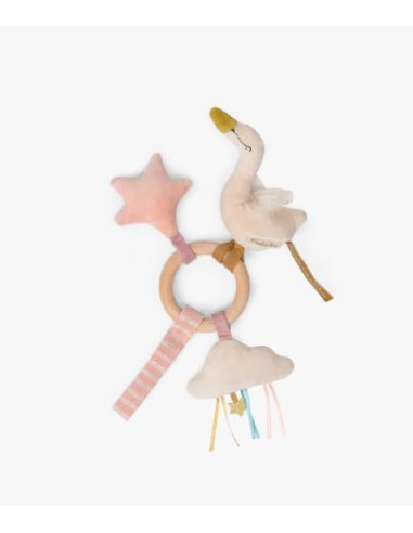 Hochet anneau bois Cygne - Lapetite...