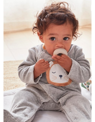 Pyjama en velours Babou - gris - 00M