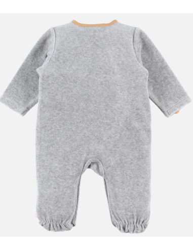 Pyjama en velours Babou - gris - 0M