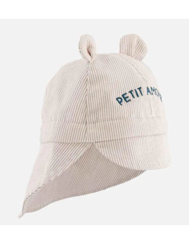 Chapeau de soleil flap ourson 3-6M -...