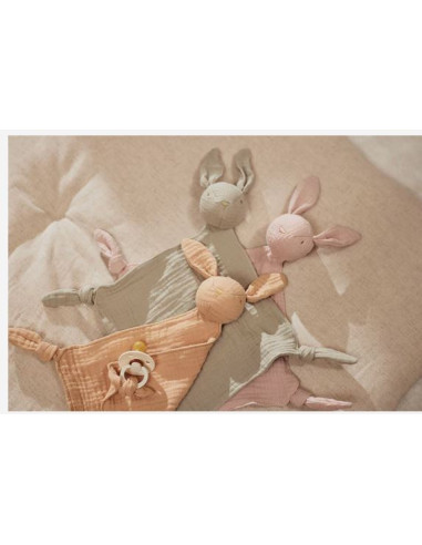 Doudou attache sucette Lapin - Moonstone