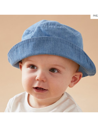 Chapeau de soleil bob - Denim bleu -...