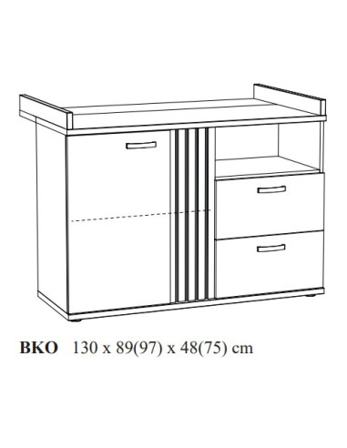 Commode - CAMILLE Golden Oak