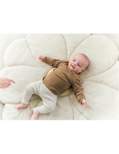 Tapis de jeu Fleur 110cm - Ecru/Jaune Tapis de jeu Fleur 110cm - Ecru/Jaune