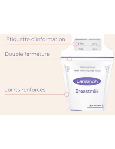 Sachets de conservation de lait...