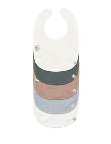 Bavoir imperméable coton bio 5pcs -...