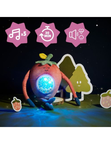 Veilleuse peluche Barnabé Fraise