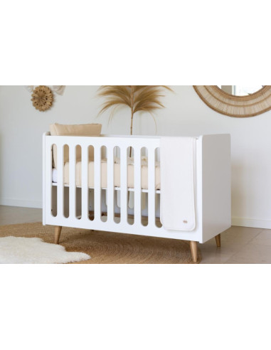Lit bébé Pericles 60x120 - Boho Blanc