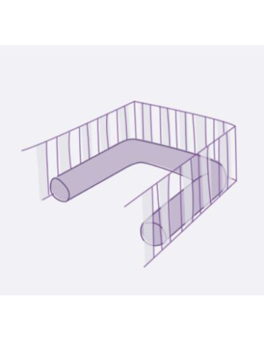 Réducteur de lit en coton 180cm -...