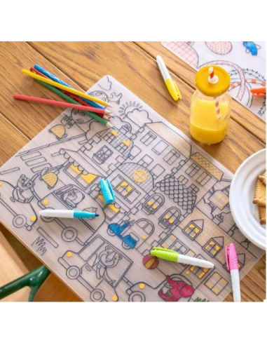 Set en silicone à colorier + 5...