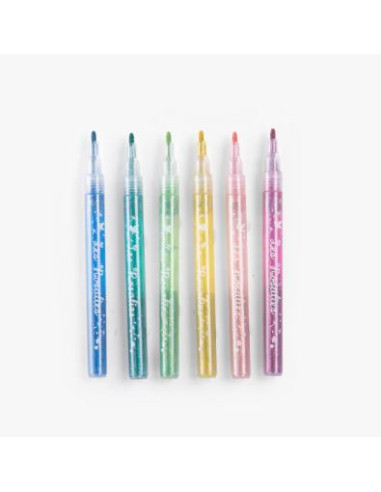 6 feutres à paillettes - Les Rosalies