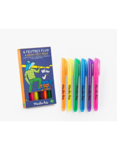 6 feutres fluo - Les Loufoques