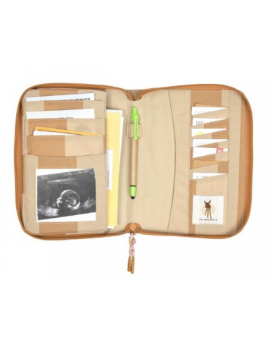 Protège carnet de santé - Beige/Camel