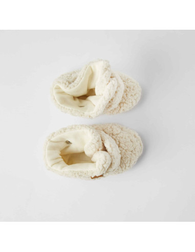 Booties teddy coton bio 6-12mois -...