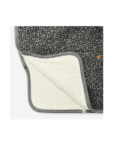 Poncho teddy 1/3ans - Leopard Grey/Black