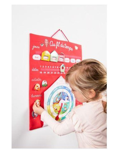 Calendrier tissu Au fil du temps - Bleu