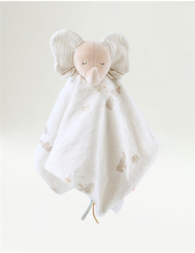 Doudou jour & nuit Bali - Blanc/Beige