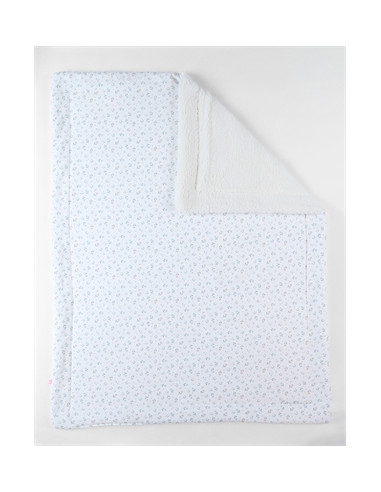 Couverture 75x100 Jersey/Teddy - Fleuri