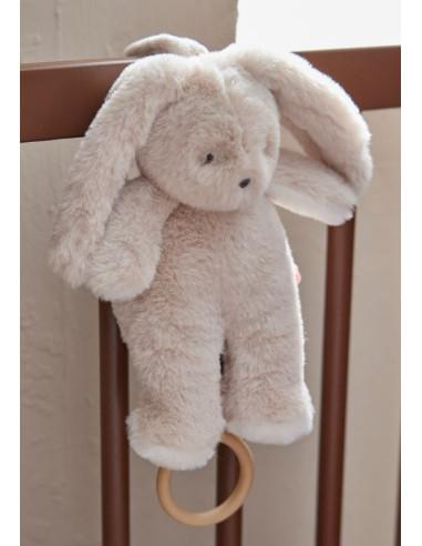 Peluche mini-musicale veloudoux - Moka