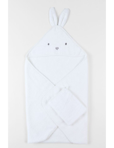 Cape de bain + gant Snow - Blanc Cape de bain + gant Snow - Blanc