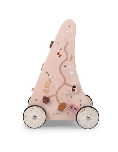 Chariot de marche en bois et...