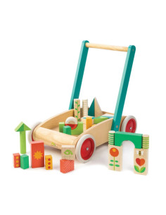 Chariot de marche en bois...