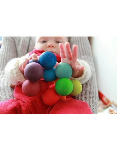 Perles Bois premier jouet  - Multicolore