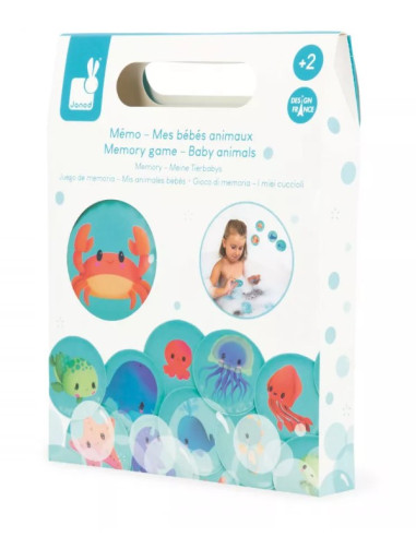 Mémo de bain - Mes bébés animaux