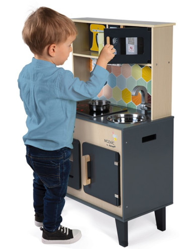 Grande cuisine en bois - Mozaïc