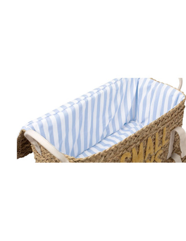 Panier déco rotin lot de 2pcs - Jaune