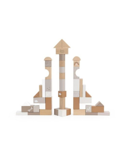 Blocs en bois 50pcs -  Nougat