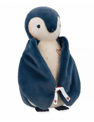 Peluche à bruits blancs manchot - Bleu