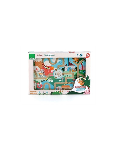 Labyrinthe magnétique en bois -...