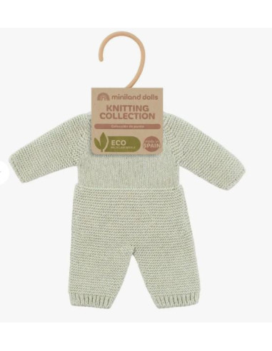 Pyjama en Tricot Vert pour poupée...
