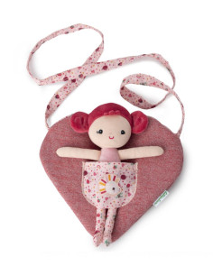 Poupée Aline avec sac coeur