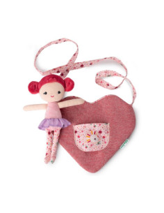 Poupée Aline avec sac coeur 2