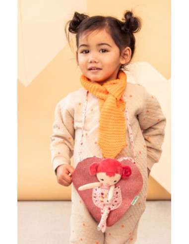Poupée Aline avec sac coeur