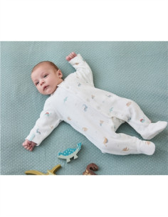 Pyjama en velours AOP -...